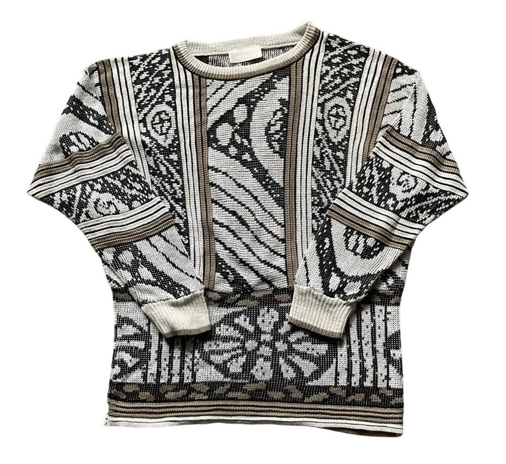 Vintage CACHE' Womens Dolman Linen Beach Sweater Size Large Oversized Resort